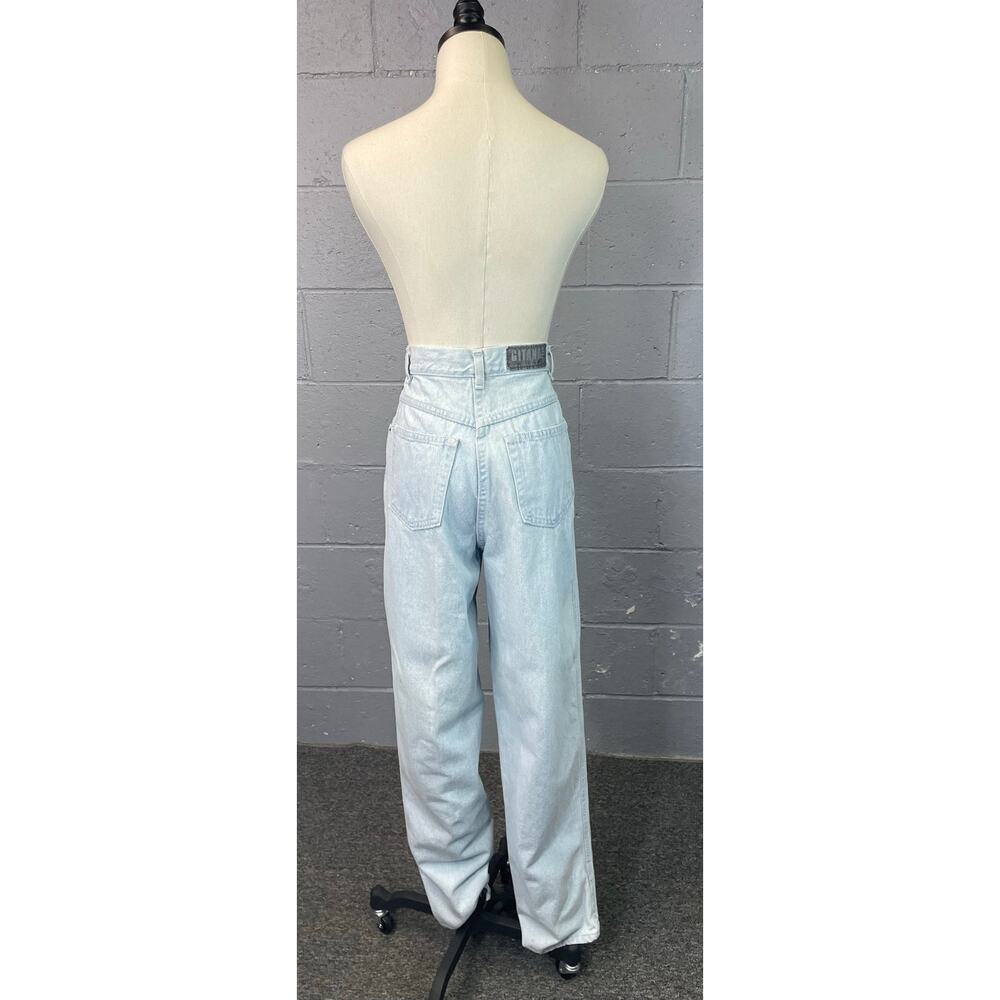Vintage 1980s 90s Gitano High Waist Light Wash Mom Jeans 30 Waist Medium